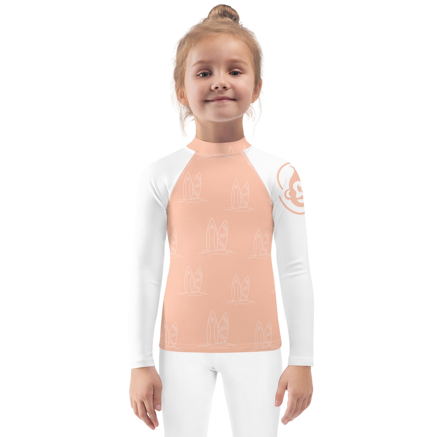 Kids Bubblegum Surf Long Sleeve Rashguard (UPF 50+, Sizes 2T-7)