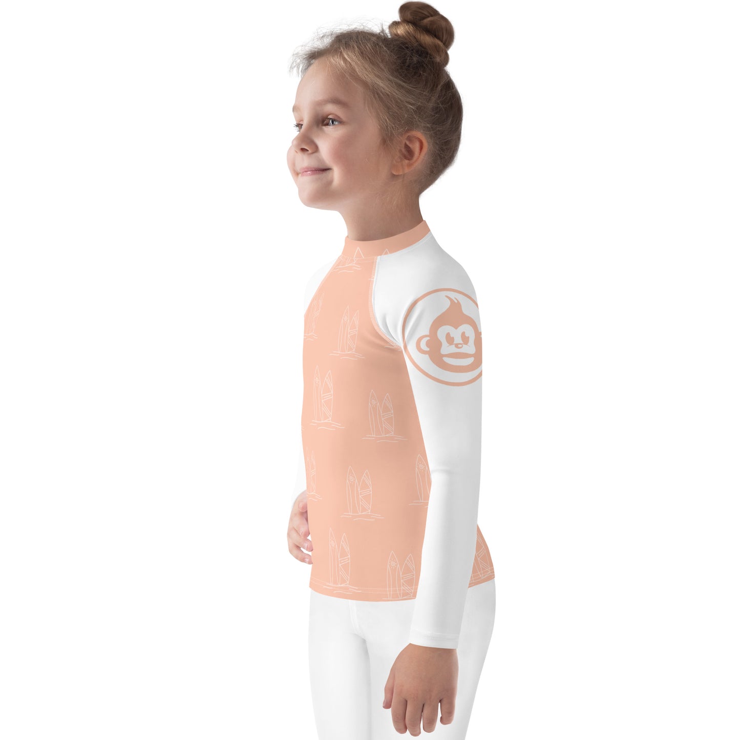 Kids Bubblegum Surf Long Sleeve Rashguard (UPF 50+, Sizes 2T-7)