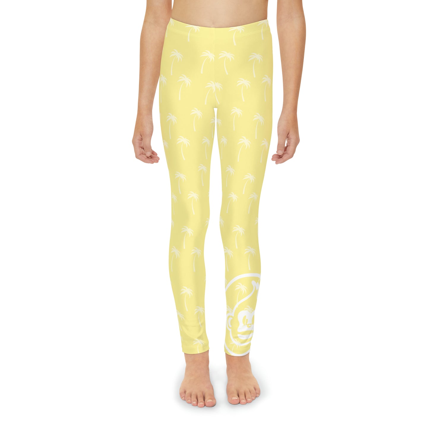 Kids Lemon Seaside Palm Full-Length Leggings