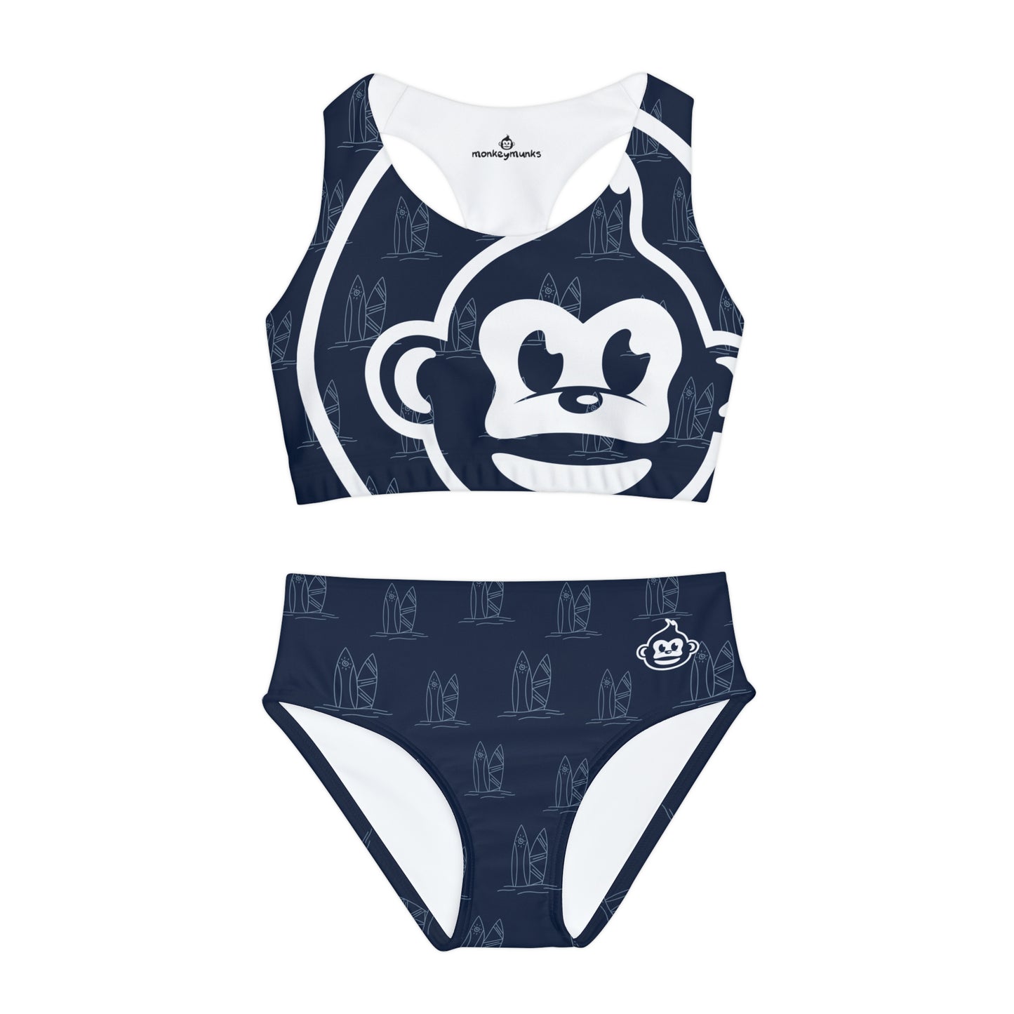 Girls Navy Surf Two Piece Swimsuit