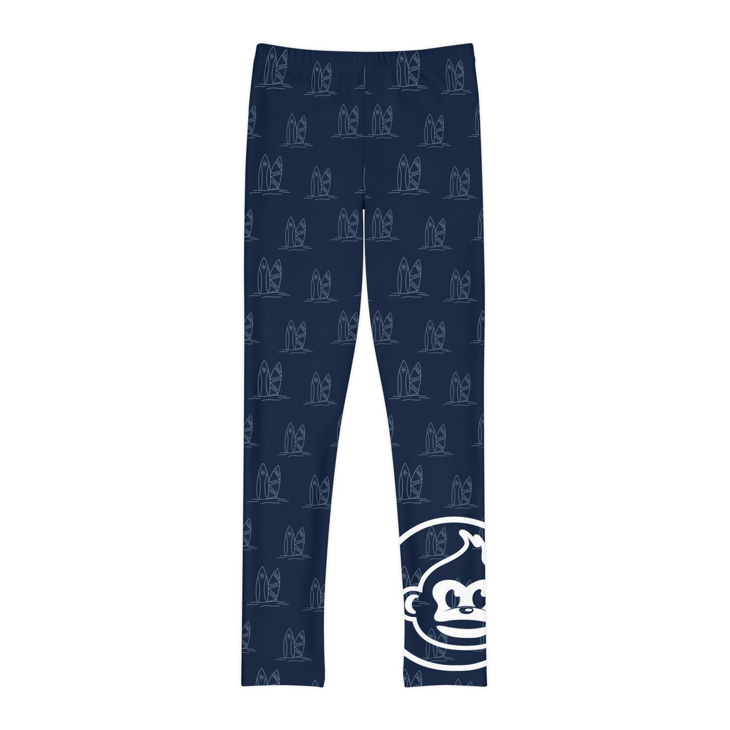 Kids Navy Surf Full-Length Leggings