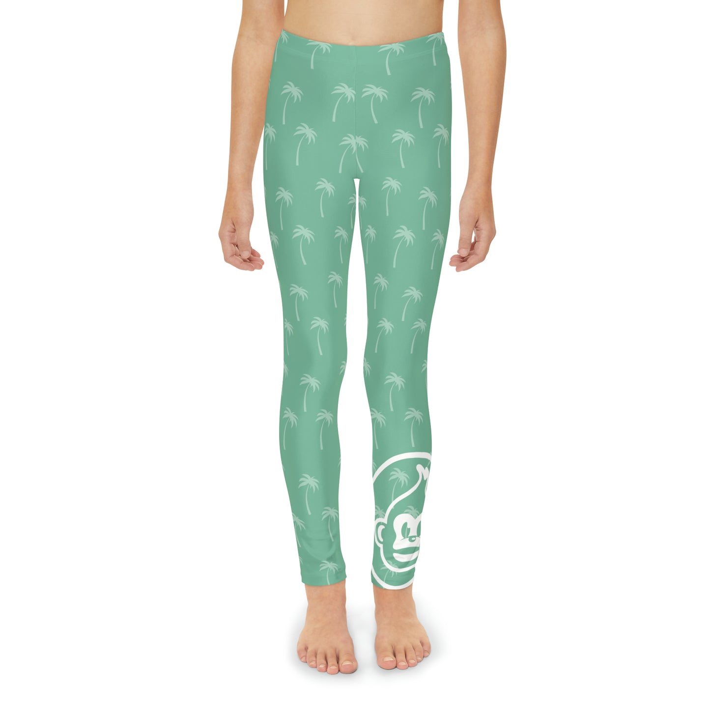 Kids Cucumber Seaside Palm Full-Length Leggings