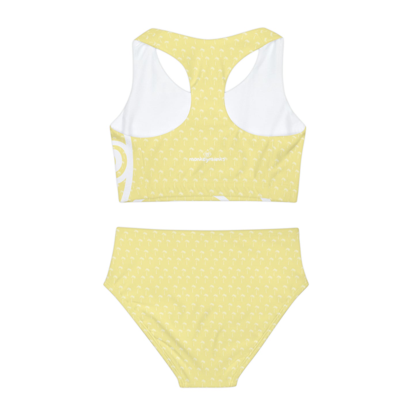 Girls Lemon Seaside Palm Two Piece Swimsuit