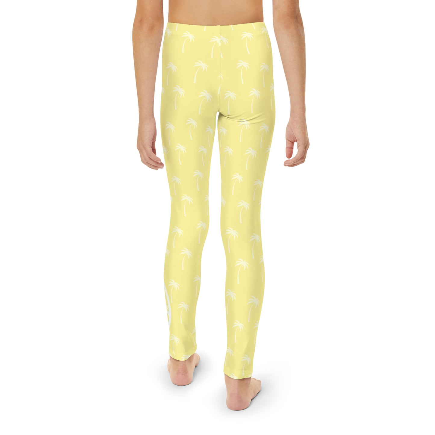 Kids Lemon Seaside Palm Full-Length Leggings