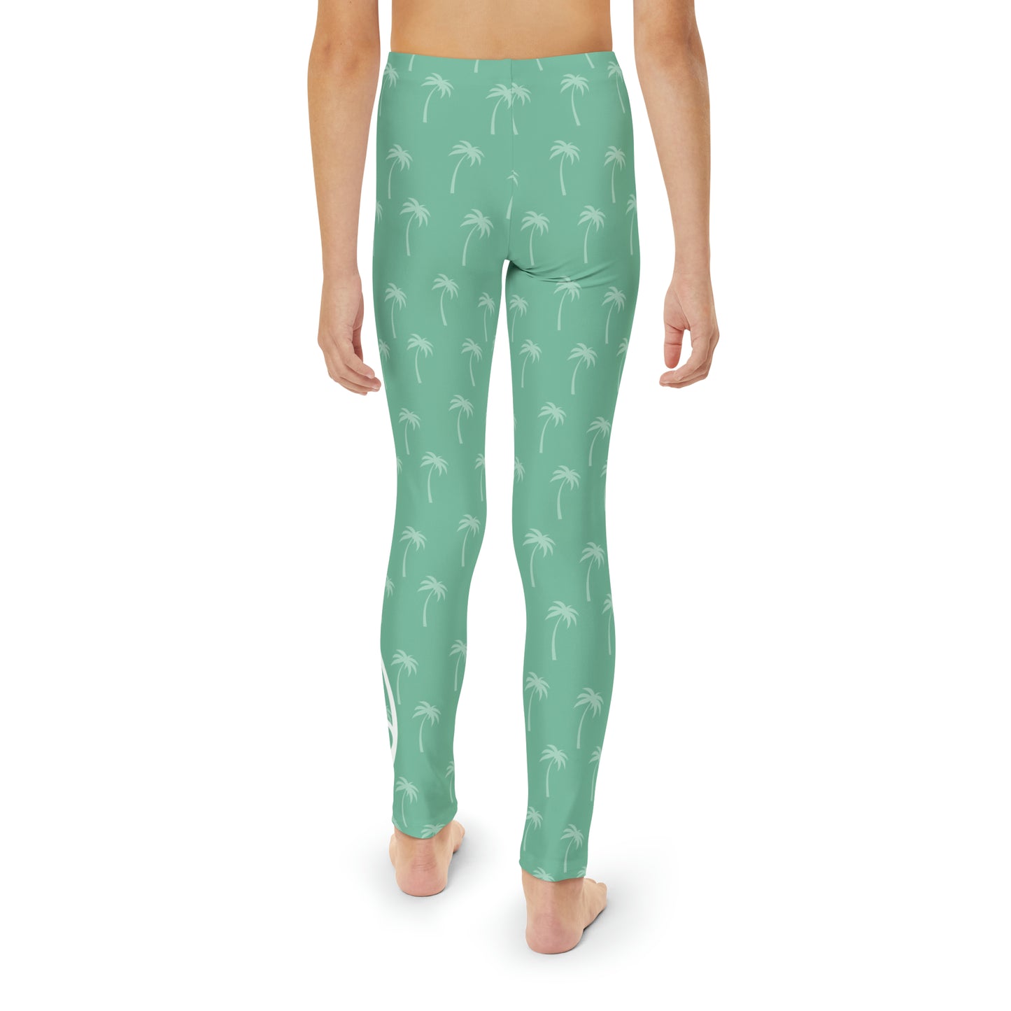 Kids Cucumber Seaside Palm Full-Length Leggings