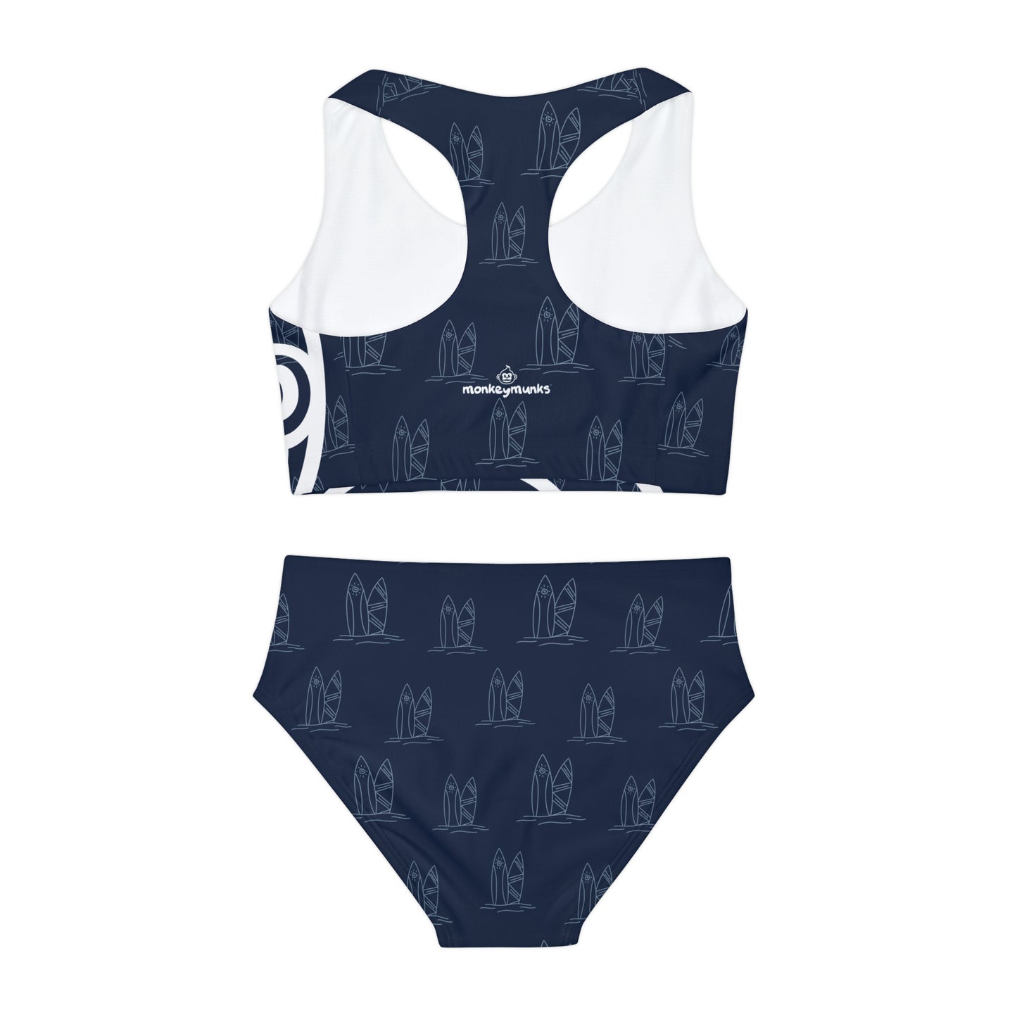 Girls Navy Surf Two Piece Swimsuit