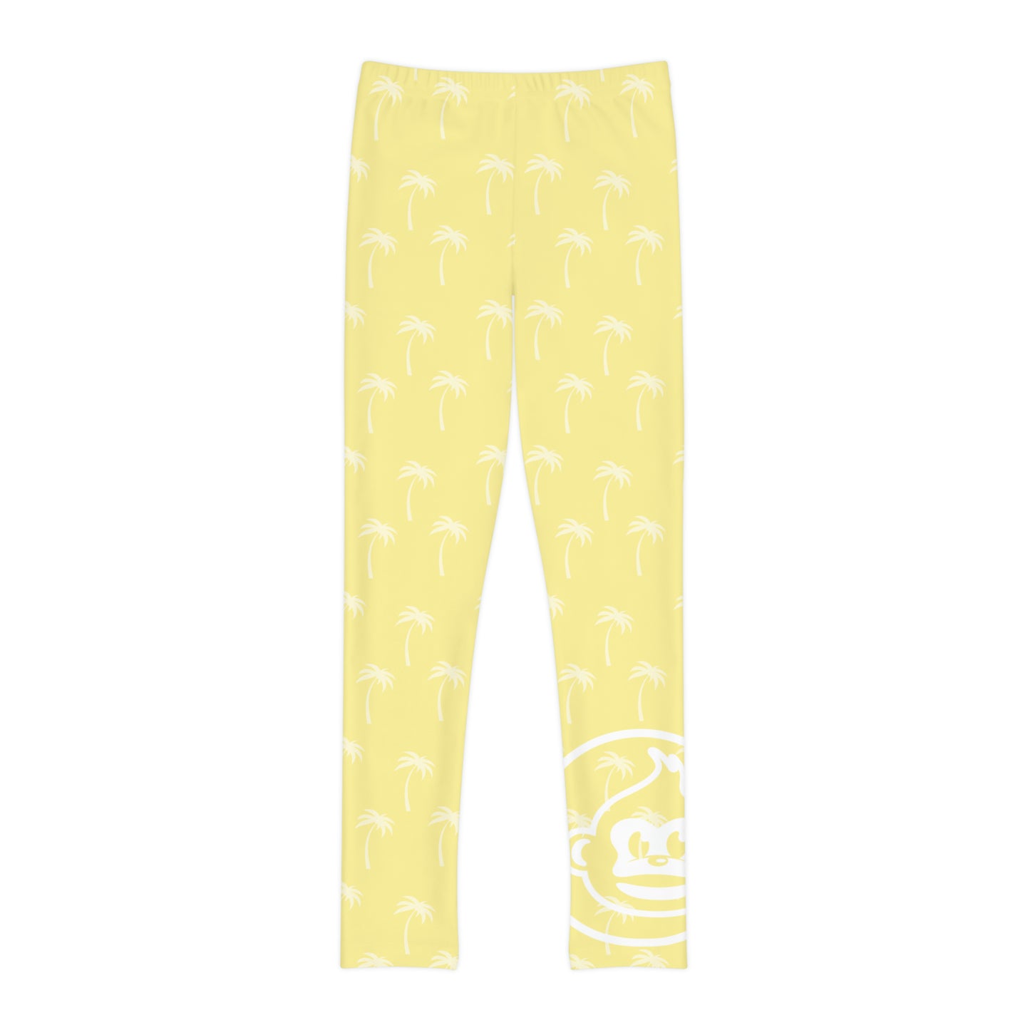 Kids Lemon Seaside Palm Full-Length Leggings