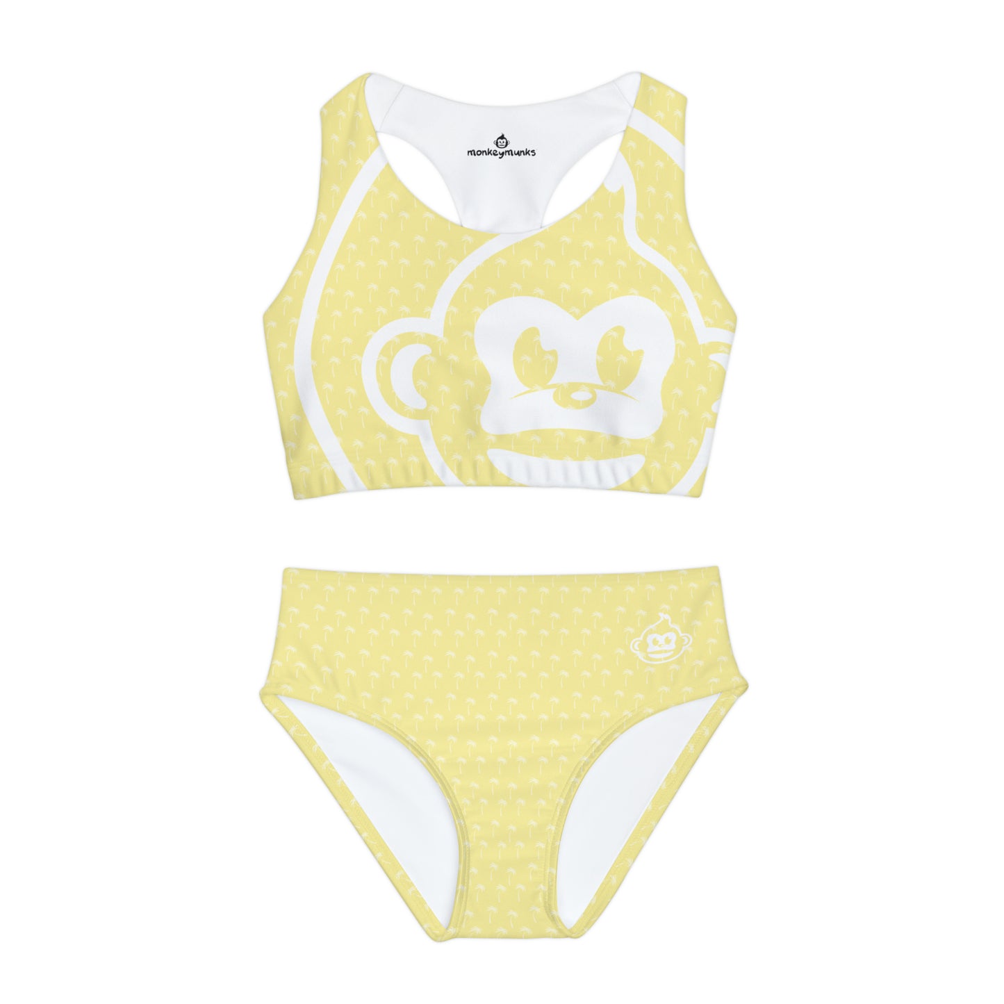 Girls Lemon Seaside Palm Two Piece Swimsuit