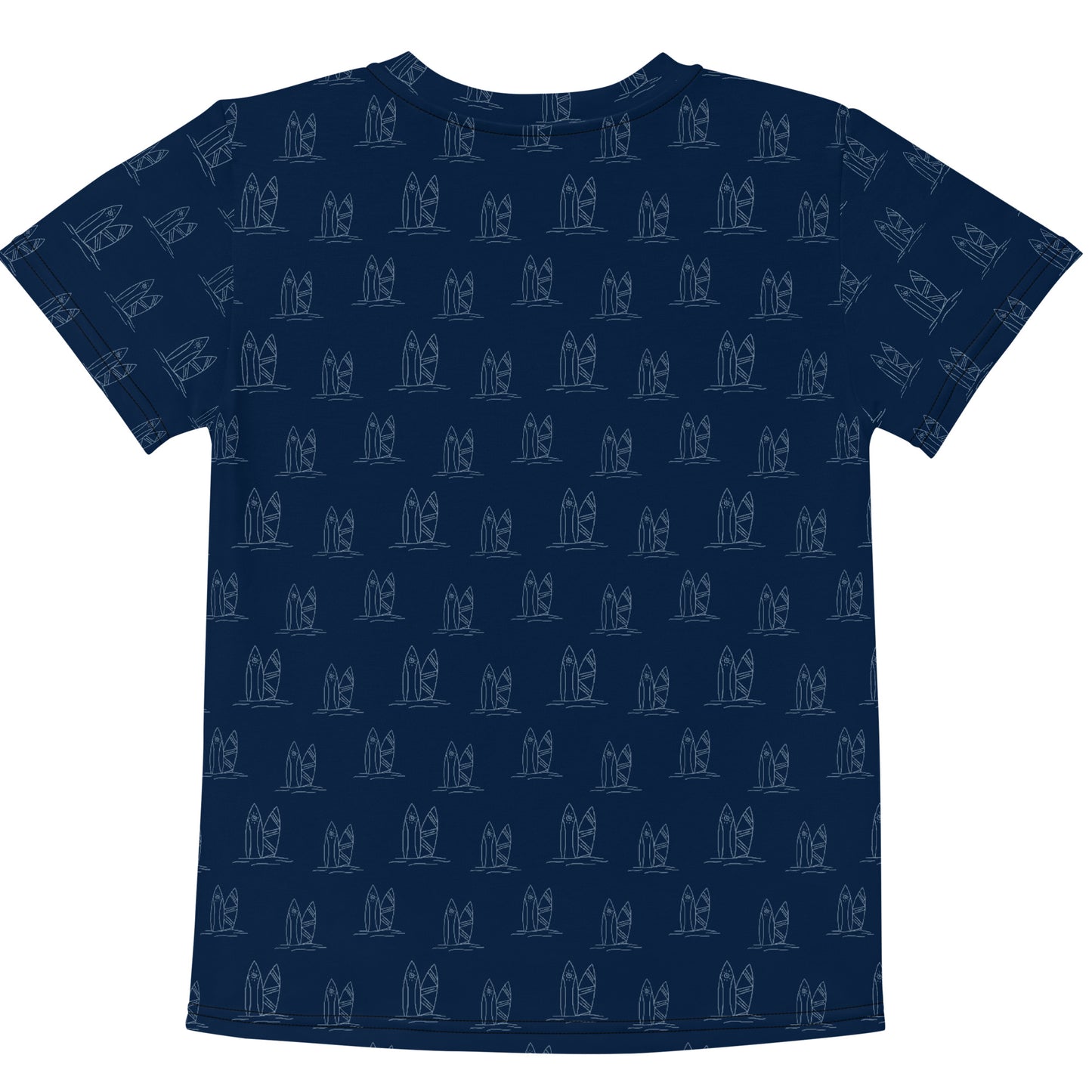 Kids Navy Surf Neck Tee T-Shirt (Sizes 2T-7)