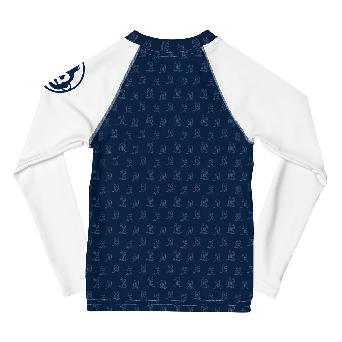 Kids Navy Surf Long Sleeve Rashguard (UPF 50+, Sizes 2T-7)