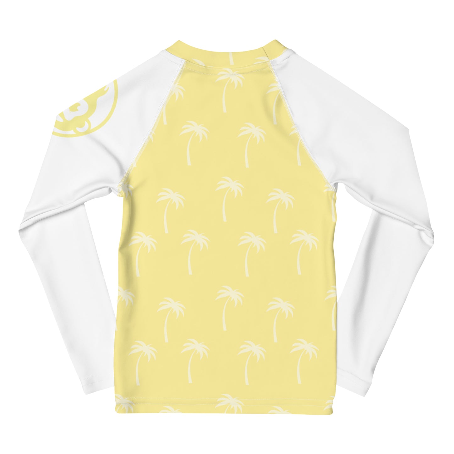 Kids Lemon Palm Long Sleeve Rashguard (UPF 50+, Sizes 2T-7)