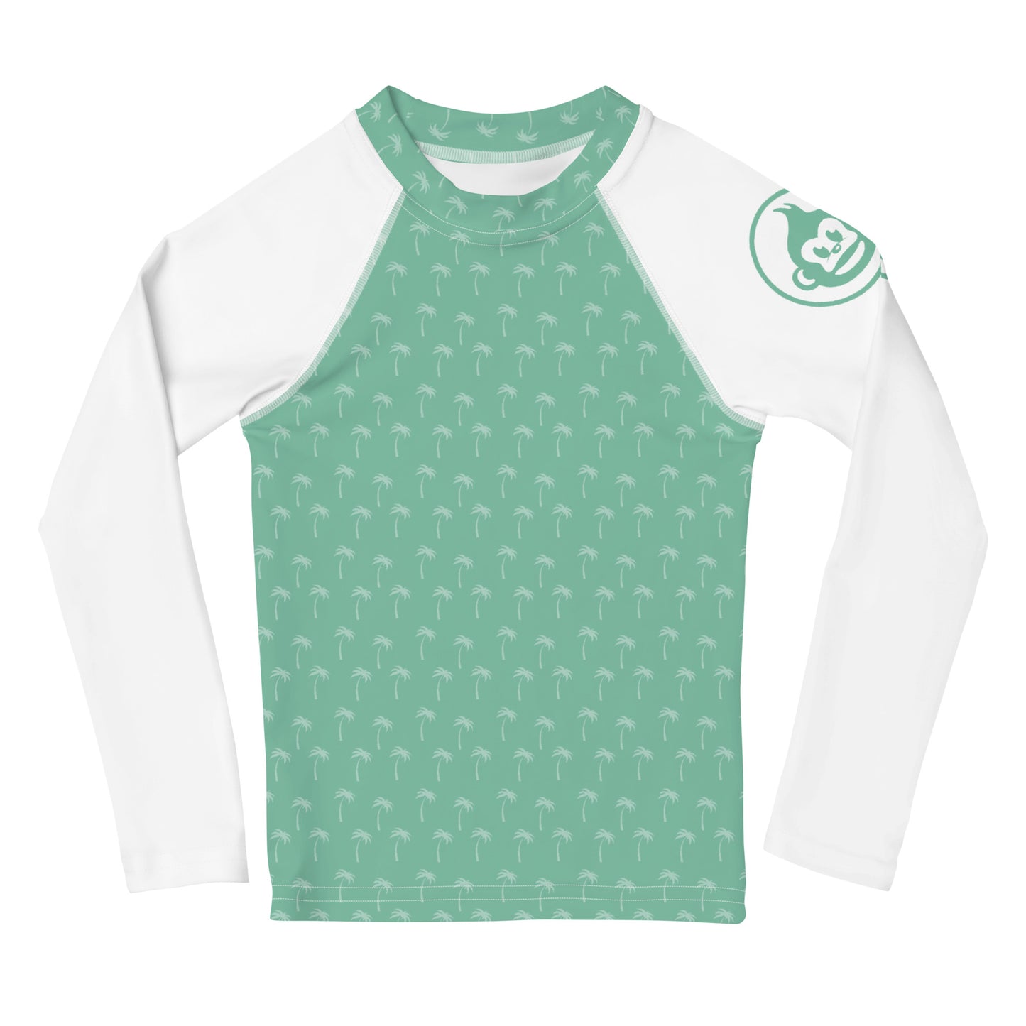 Kids Cucumber Palm Long Sleeve Rashguard (UPF 50+, Sizes 2T-7)