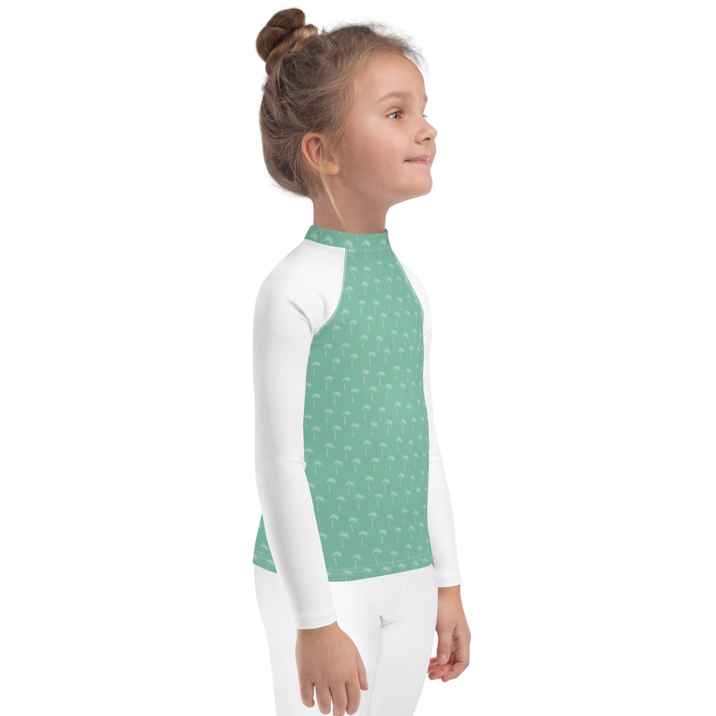 Kids Cucumber Palm Long Sleeve Rashguard (UPF 50+, Sizes 2T-7)