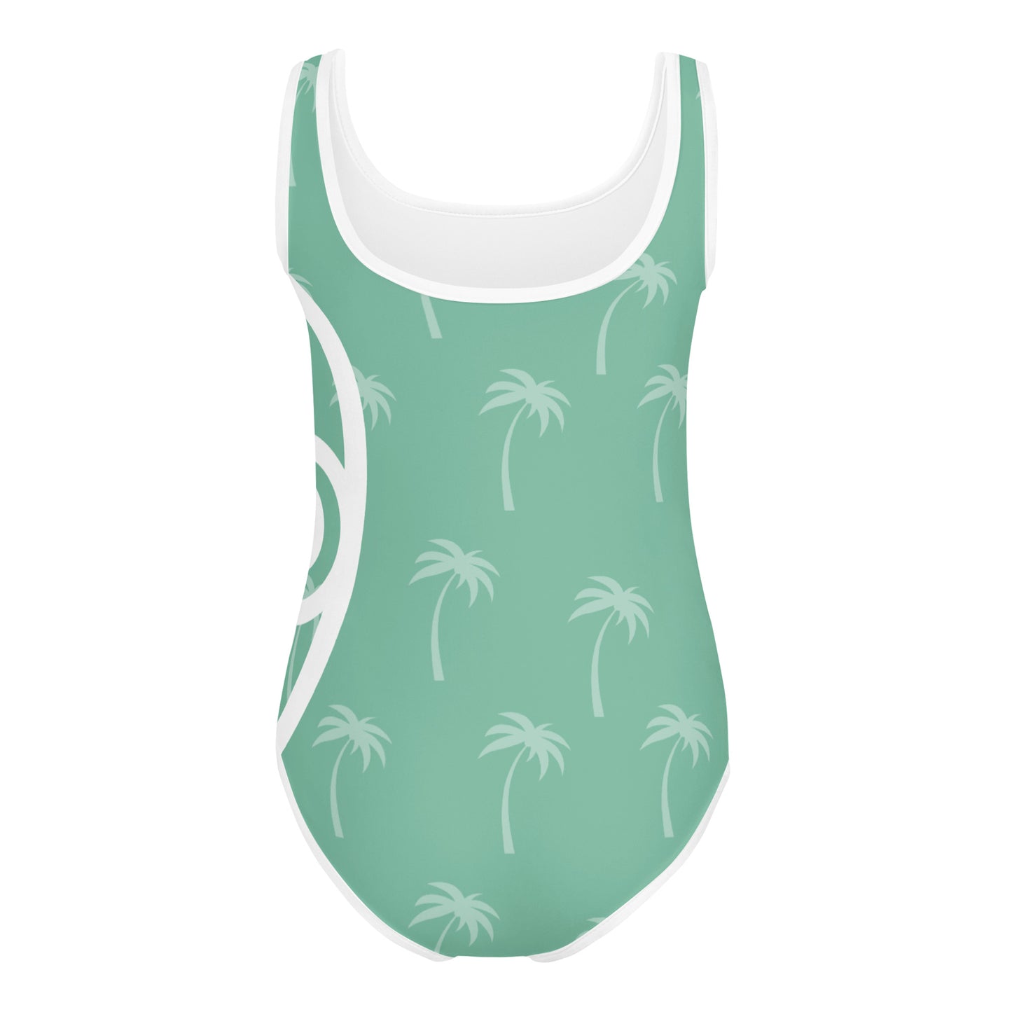 Girls Cucumber Palm One-Piece Swimsuit (UPF 40, Sizes 2T-7)