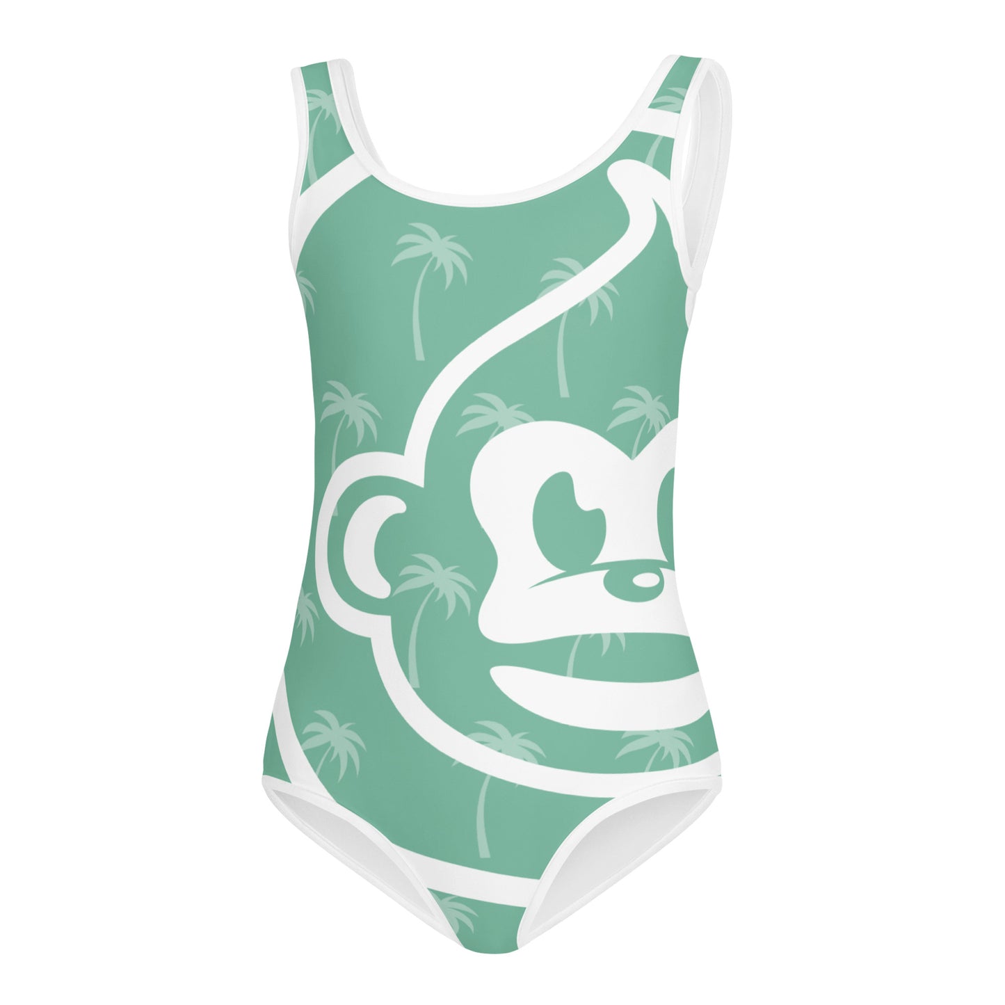 Girls Cucumber Palm One-Piece Swimsuit (UPF 40, Sizes 2T-7)