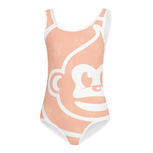 Girls Bubblegum Surf One-Piece Swimsuit (UPF 40, Sizes 2T-7)