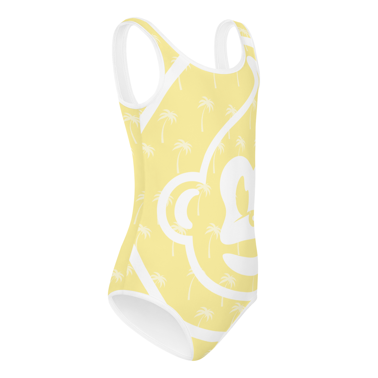 Girls Lemon Palm One-Piece Swimsuit (UPF 40, Sizes 2T-7)