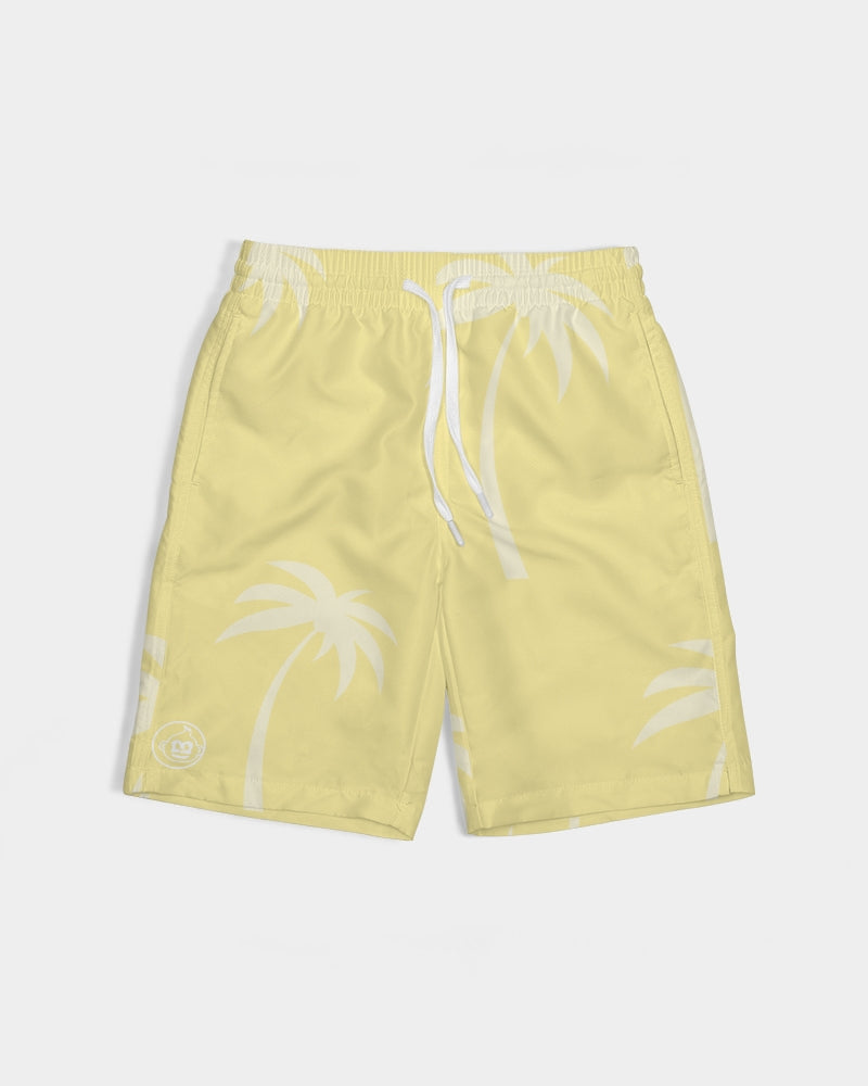 Boys Lemon Palm Seaside Swim Trunks (UPF 50+, Sizes XS-2XL)