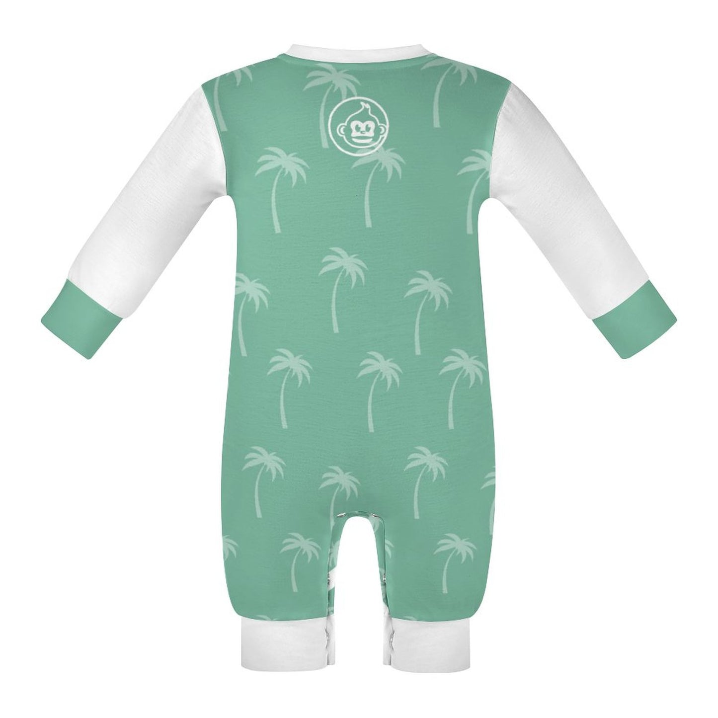 Cucumber Palm Long Sleeve Baby Romper