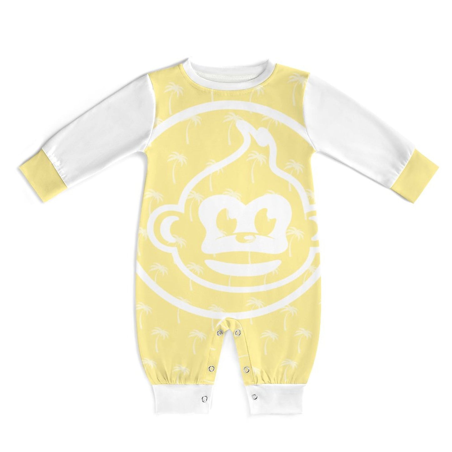 Lemon Palm Long Sleeve Baby Romper