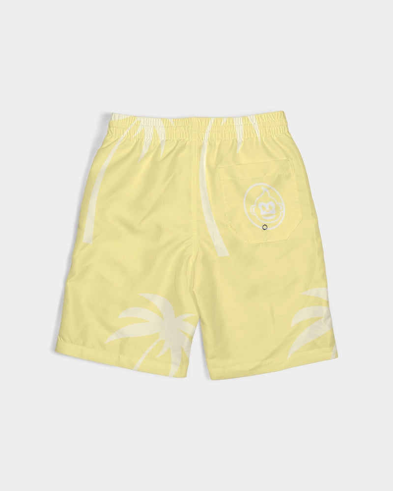 Boys Lemon Palm Seaside Swim Trunks (UPF 50+, Sizes XS-2XL)