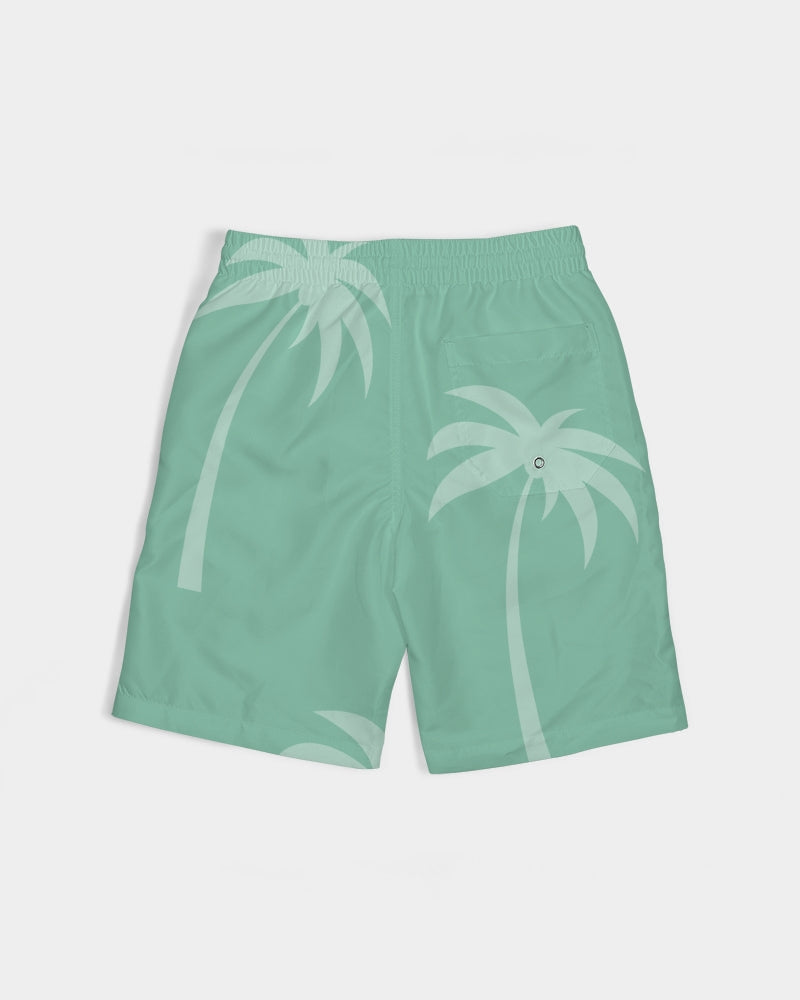 Boys Cucumber Palm Seaside Swim Trunks (UPF 50+, Sizes XS-2XL)