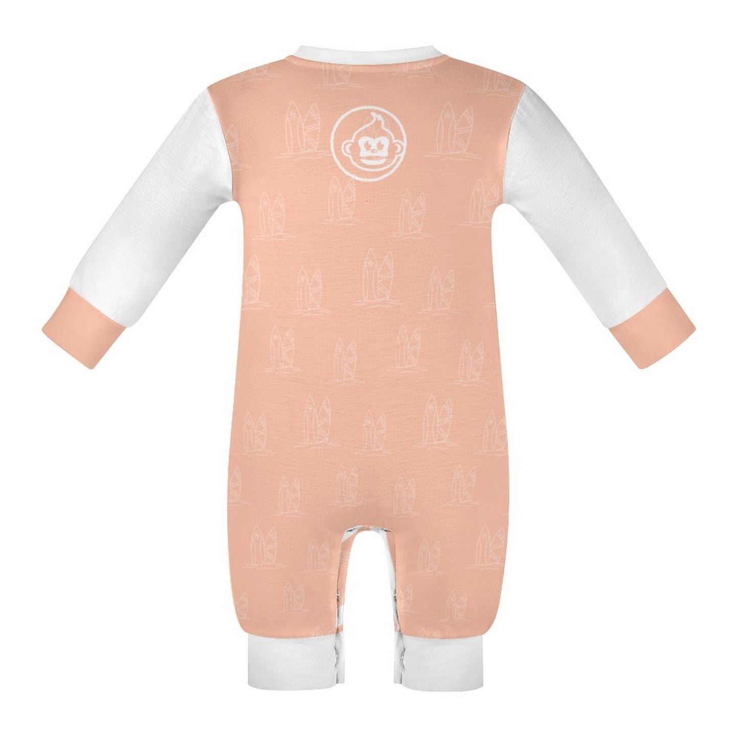 Bubblegum Surf Long Sleeve Baby Romper